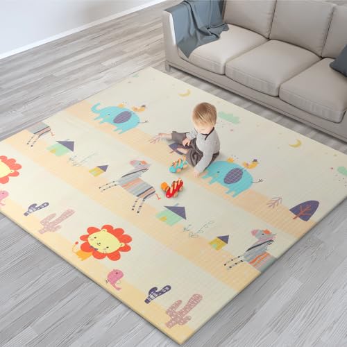 scoosh Foldable Activity Mat - Double-Sided, Reversible, Waterproof, Quality Family Bonding - Premium Quality Outdoor & Indoor Mat