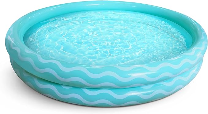 Scoosh Premium Inflatable Swimming Pool, Easy to Inflate Paddling pool for Kids and Adults, Air pump & Repair Patch Included, Waterproof bag provided for Storage (6FT - LINED)