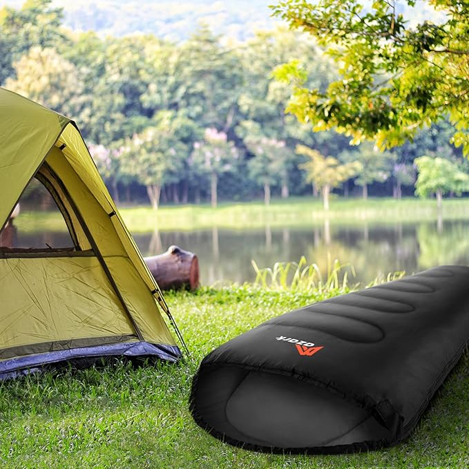 azark Premium Sleeping Bag, 350GSM, Lightweight and Waterproof, 4 Seasons of Camping, Hiking and Outdoors, Sleeping bag for Adults & Kids